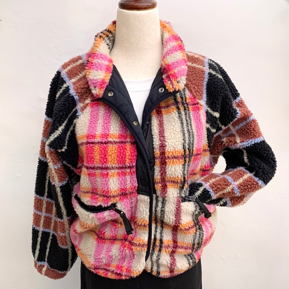 Free People Movement Sherpa Plaid‎ Jacket